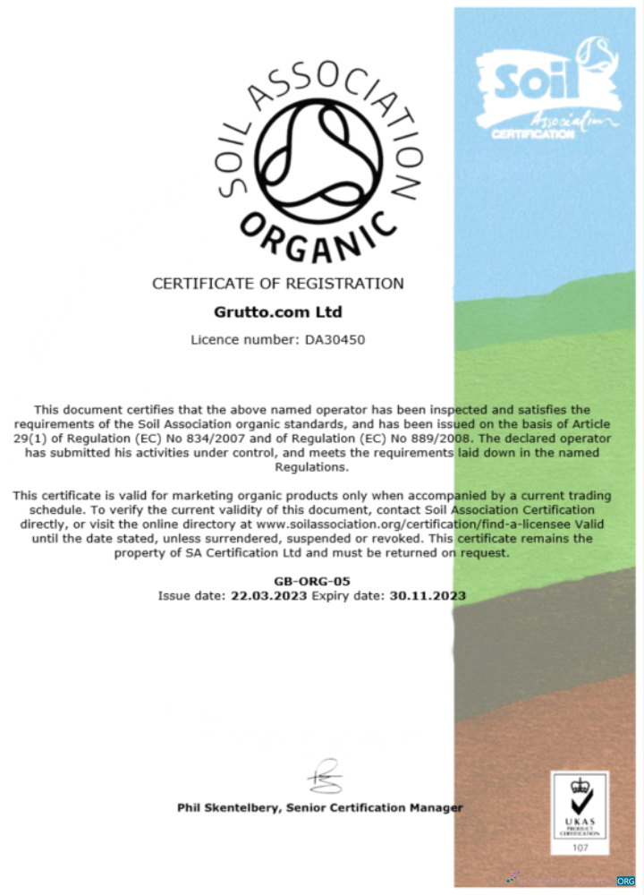USA Soil Association certificate of registration Word and PDF template